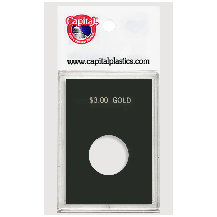 Capital Plastics Caps Coin Holder - $3 Gold