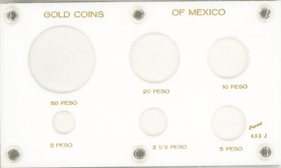 Gold Coins of Mexico (50, 20, 10, 5, 2.5, 2 Peso)