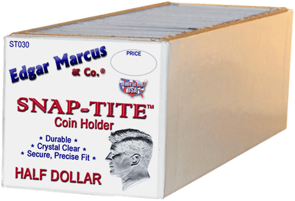 Edgar Marcus 2x2 Snap-Tite Half Dollar - 25 per box - alternate view 1