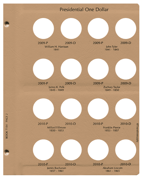 Presidential Dollars 2007-2016, P&D - alternate view 2