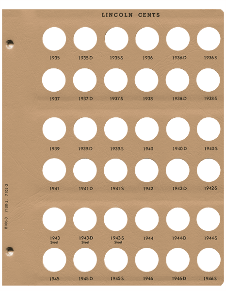 Lincoln Cents Replacement Page 3 (1935 - 1946)