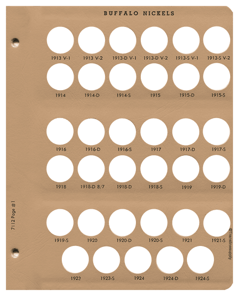 Buffalo Nickel Album 1913 - 1938 - alternate view 1