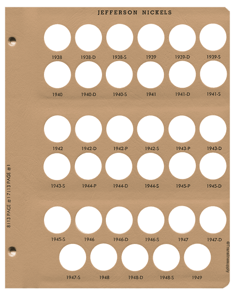 Jefferson Nickels Including proof-only issues 1938-2005 - alternate view 1