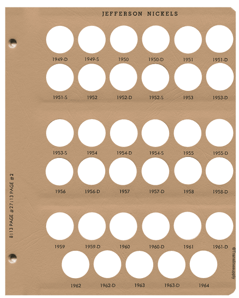 Jefferson Nickels Including proof-only issues 1938-2005 - alternate view 2