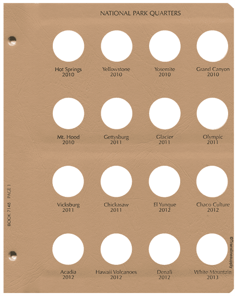 Washington Quarters America's Beautiful N/P 2010-2021 Date Set - alternate view 1