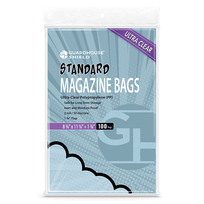 Shield Bag for Standard Magazines - 8 3/4 x 11 1/8 + 1 3/4 flap