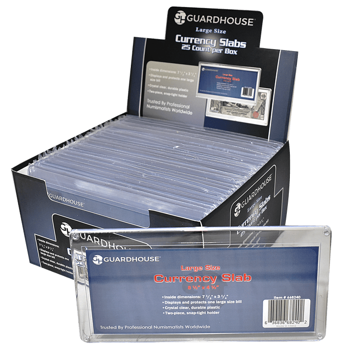 Paper Money Slab for Large-Sized U.S. Currency - Currency Holder