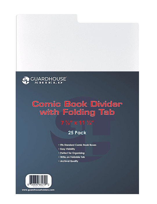 Comic Book Divider with Folding Tab - 7 1/4 x 11 1/4
