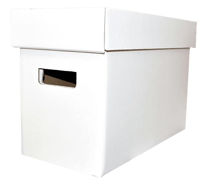 Short Corrugated Comic Book Storage Box and Lid
