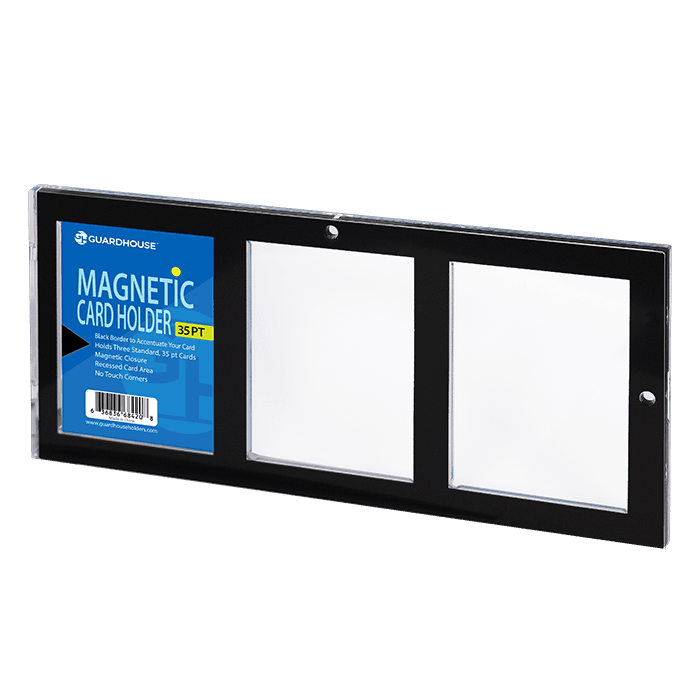 3 Card Magnetic Card Holder - Black Borders
