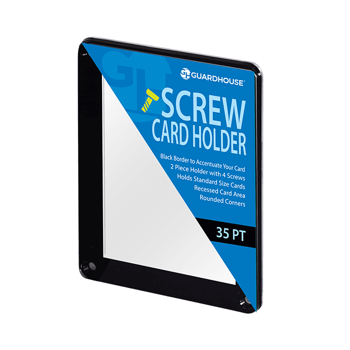 1 Card Screw Card Holder 35pt - Black Border
