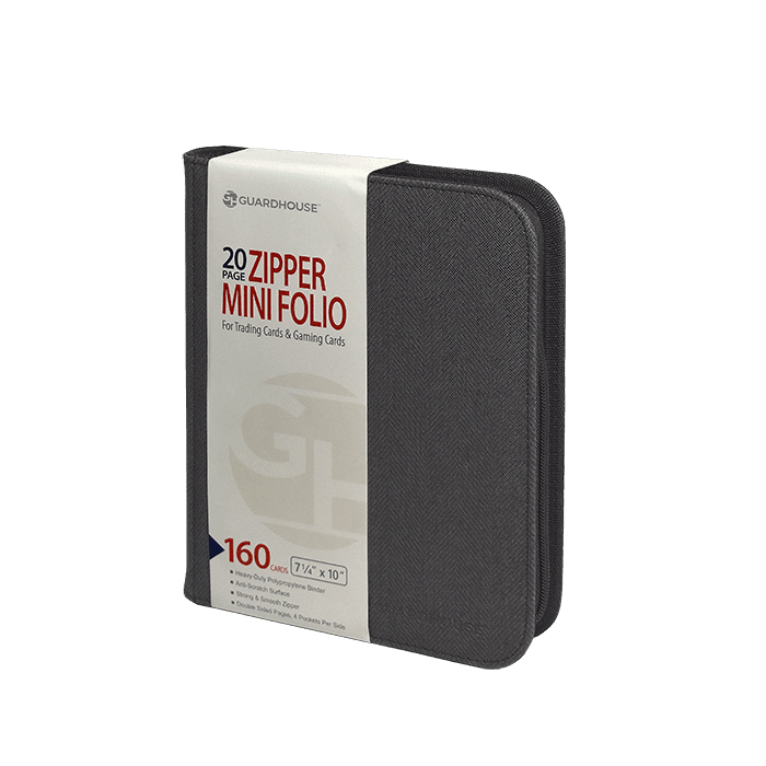 Mini 4 Pocket Zipper Folio for Trading Cards