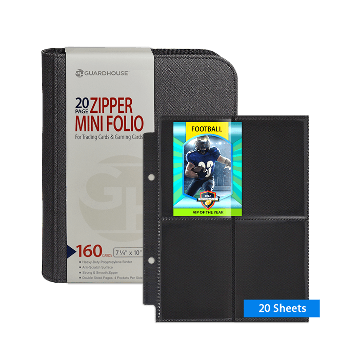 Mini 4 Pocket Zipper Folio for Trading Cards - alternate view 2