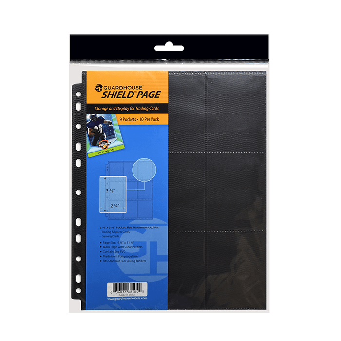 9 Pocket Trading Card Double-Sided Pages - 10 pack