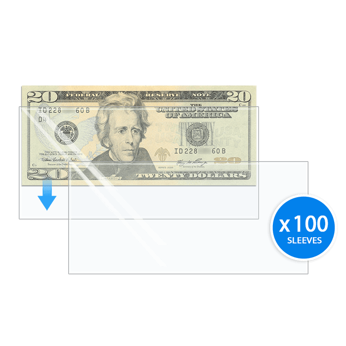 Shield OPP - Modern Currency Sleeves - Premium OPP Currency Sleeves - alternate view 1