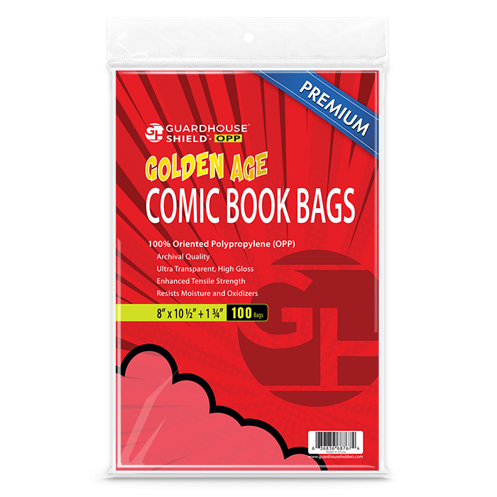 Shield OPP - Golden Comic Book Bags - Premium OPP Comic Bags