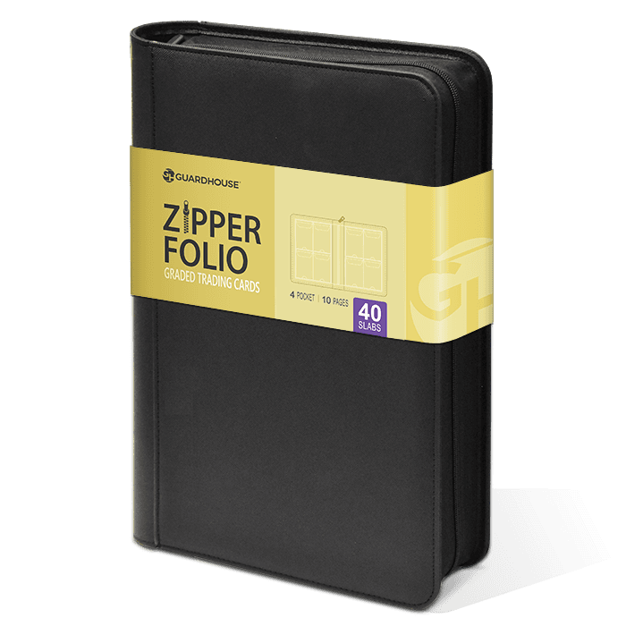 Graded Trading Card Zipper Folio for 40 PSA Card Slabs - Charcoal