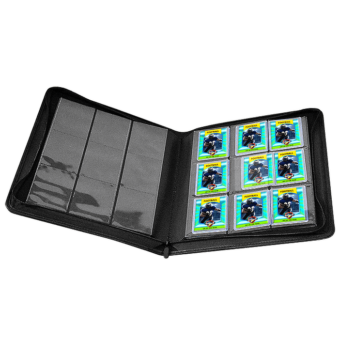 9 Pocket Zipper Folio for Sentry Card Holders - Charcoal - alternate view 2