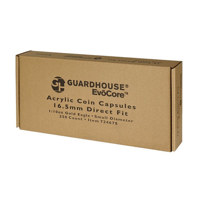 1/10 oz Gold Eagle 16mm bulk Direct-Fit EvoCore coin holders. 250 count box. - alternate view 1