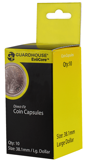 Large Dollar (38.1mm) Direct-Fit EvoCore Coin Capsules - 10 Pack