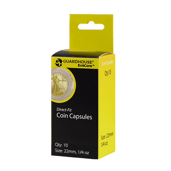 1/4 oz Gold Eagle Direct-Fit EvoCore Coin Capsules - 10 Pack