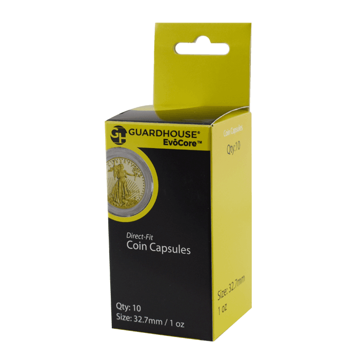1 oz Gold Eagle Direct-Fit EvoCore Coin Capsules - 10 Pack