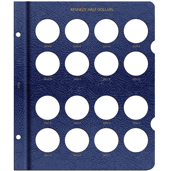 Kennedy Half Dollar Date Page Starting in 2019