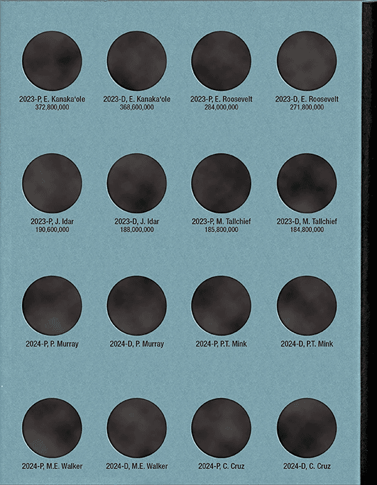 Crossing the Delaware & American Women Quarters - Whitman Folder Collection 2021; 2022-2025 - alternate view 2