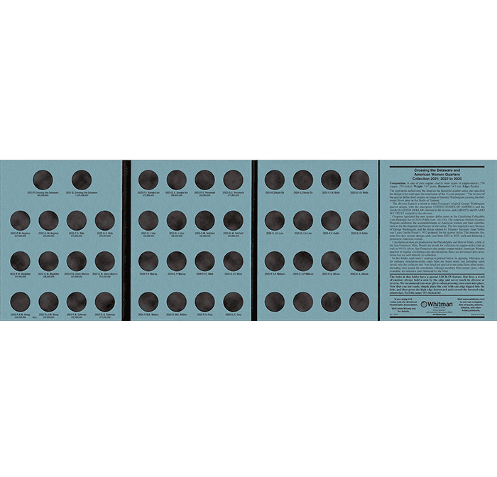 Crossing the Delaware & American Women Quarters - Whitman Folder Collection 2021; 2022-2025 - alternate view 4