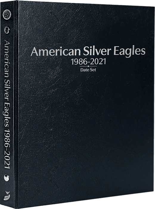 American Silver Eagles 1986-2021, Date Set P, S, & W (Black)