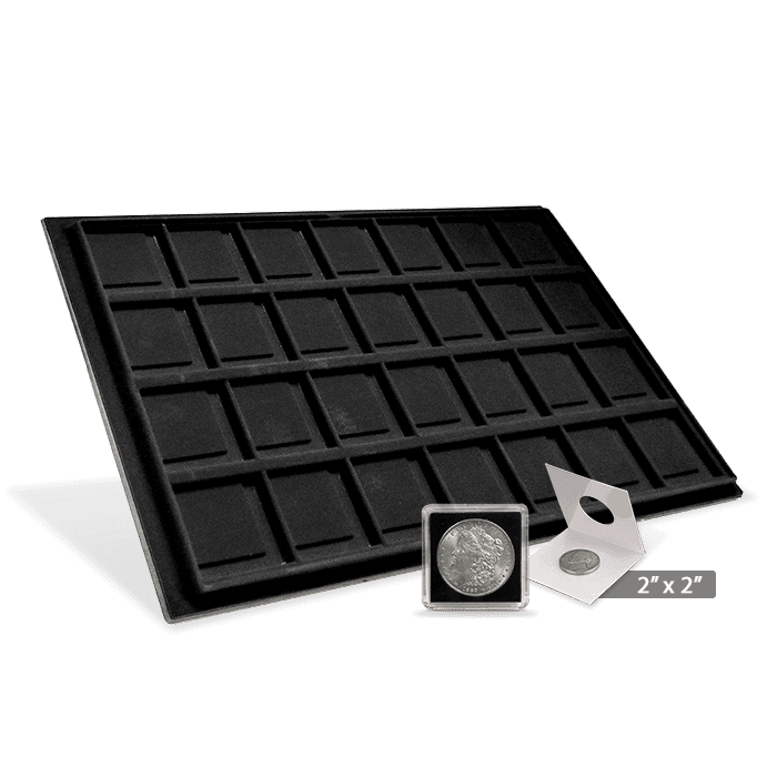 Horizontal 2x2 Display Tray (28 Slots) Black