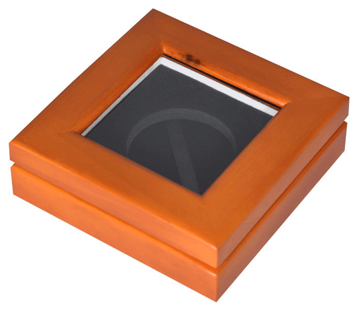 Guardhouse 3.87x3.87 Glass-top Wood Display Box - Holds Large Sized Capsule - alternate view 2