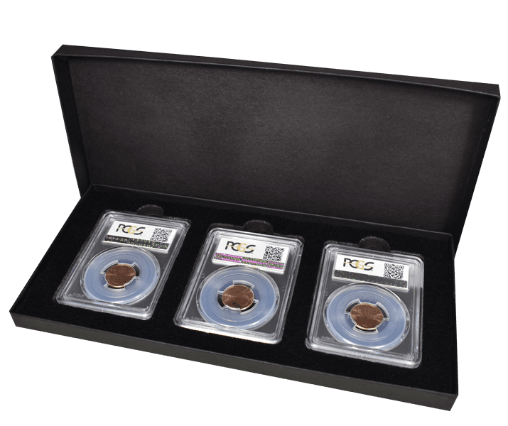3 Slab Paperboard Certified Coin Gift Box