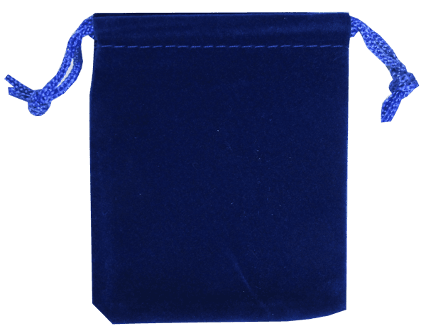Velour Drawstring Pouch - 2.75x3.25 Royal Blue