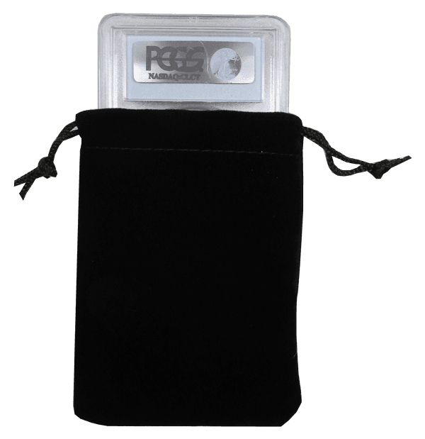 Velour Drawstring Pouch - 3x4.25 Black
