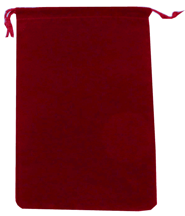Velour Drawstring Pouch - 5x7.5 Red