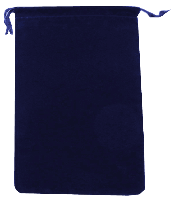 Velour Drawstring Pouch - 5x7.5 Navy Blue