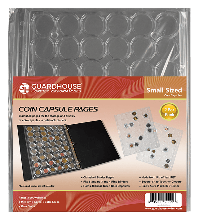 Coin Capsule Page - Small (PET Vac Form)