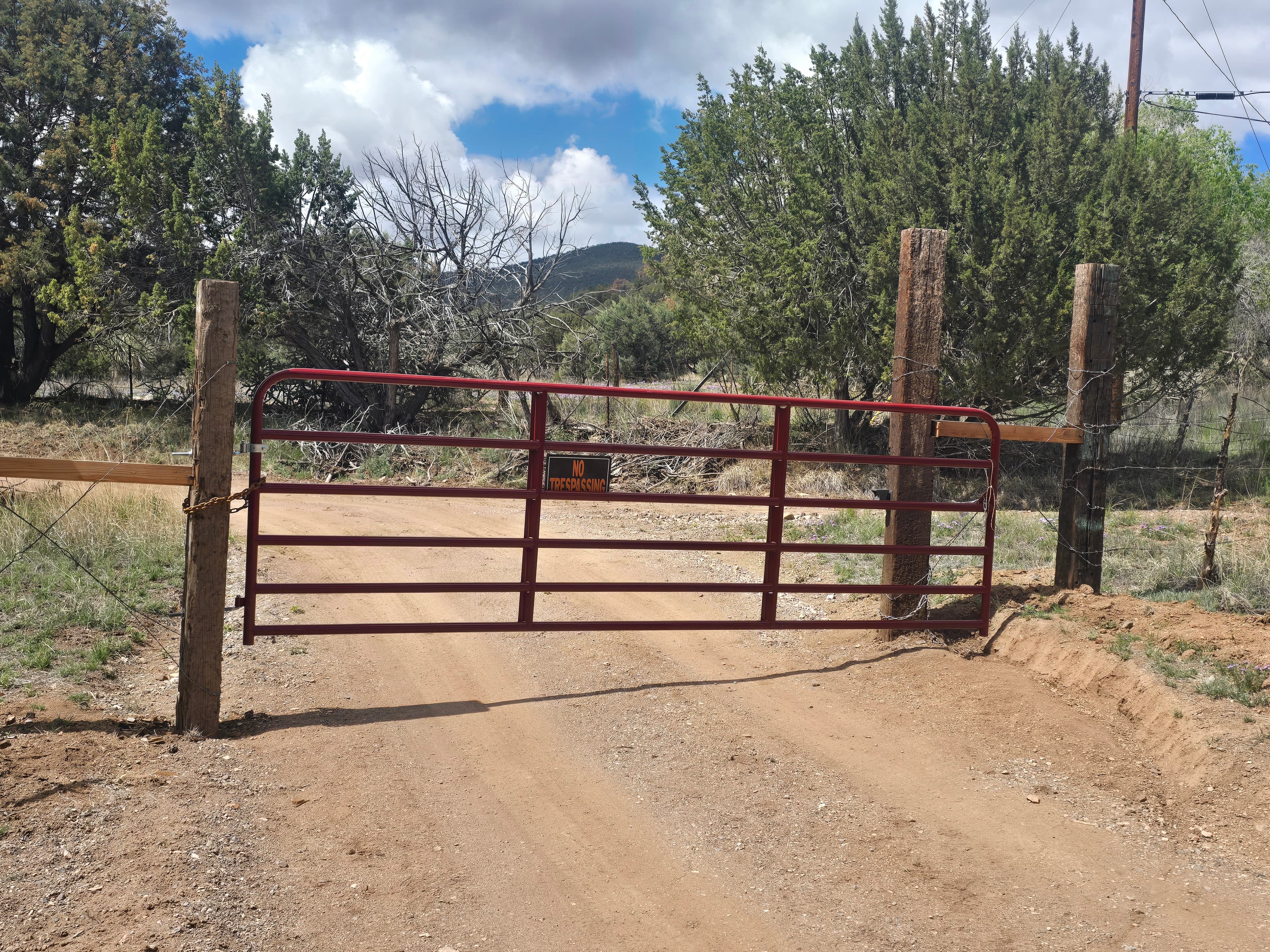 Entry gate to the historic property