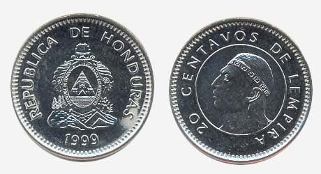 Honduras KM83.2a(U) 20 Centavos β Lot of 80 representative product image
