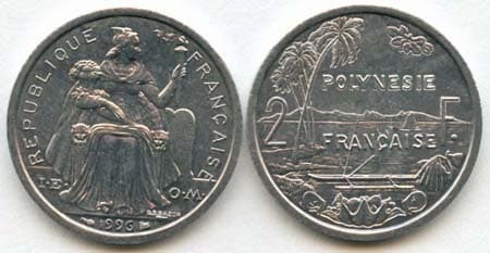 French Polynesia KM10(U) 2 Francs β Lot of 20 representative product image