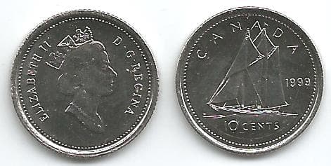Canada KM183(U) 10 Cents β Lot of 19 representative product image