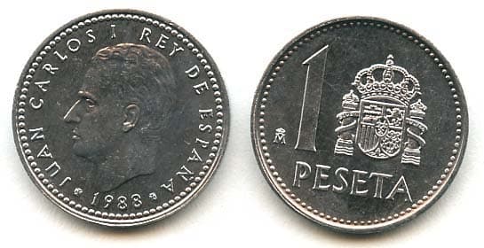 Spain KM821(U) 1 Peseta β Lot of 35 representative product image