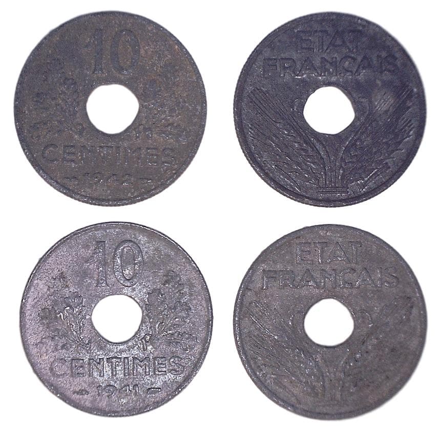 France KM898.1(C) 10 Centimes β Lot of 8 representative product image