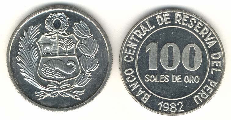 Peru KM283(U) 100 Soles β Lot of 20 representative product image