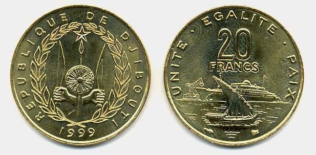 Djibouti KM24(U) 20 Francs β Lot of 16 representative product image