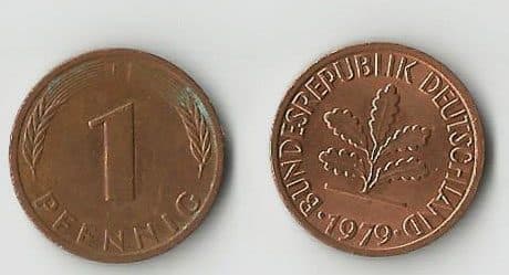 Germany KM105(U) 1 Pfennig β Lot of 100 representative product image