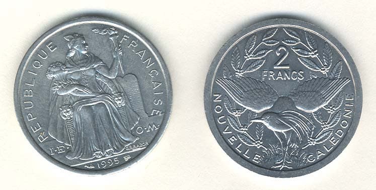 New Caledonia KM14(U) 2 Francs β Lot of 14 representative product image