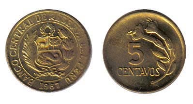 Peru KM244.1+2(U) 5 Centavos β Lot of 65 representative product image