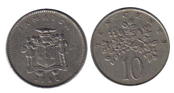 Jamaica KM47(F-VF) 10 Cents β Lot of 55 representative product image